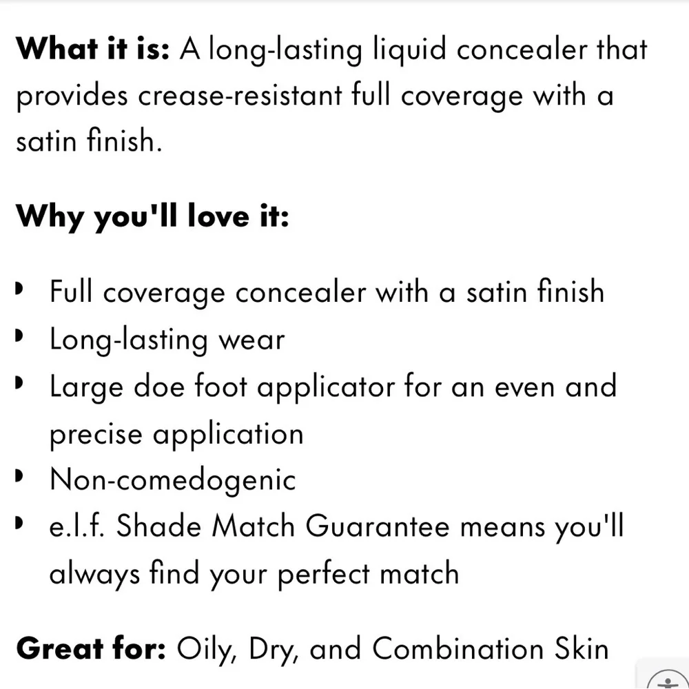 Elf concealer